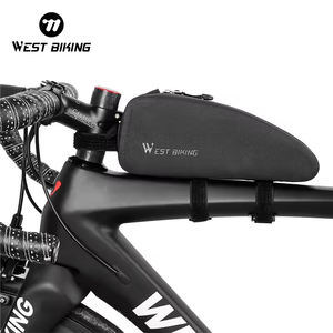 WEST BIKING防水サイクリングトップフロントチューブバッグ軽量MTBロードバイクフレームバッグスリム自転車パニエケースバイクアクセサリー - Product Image 1