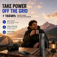 Batería Portátil Starlink Mini 166Wh 45000mAh con Soporte para Trípode, 6 Horas de Autonomía, Carga Rápida USB-C PD de 65W, Carga Pasante, Alimentación para RV