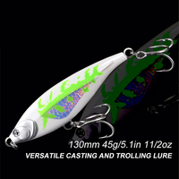 Nouveaux leurres de pêche à la traîne en plastique de 130 mm/45 g et 170 mm/90 g pour lancer longue distance en haute mer, leurres coulants de type crayon pour l'eau salée