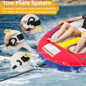 <b>Inflatable</b> <b>Water</b> Tube <b>for</b> Boating Towable with Drainage - Product Image 4