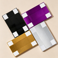 Boîte Cadeau Livre Cuir Vegan Brillant Magnétique Pliable Emballage Luxe Personnalisé pour Cosmétiques Bijoux