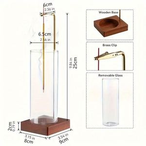 Removable Glass Ash Catcher Incense Holder Mess-Free Aromatherapy Diffuser for Meditation Yoga Spa-for Incense Burner Sticks - Product Image 5