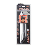 9 Pcs Karbon Baja Ball Extra Panjang End Hex Allen Kunci Pas Set