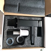 Robinet HGAO moderne monocommande en laiton noir, avec cartouche céramique, dosage intégré, sans plomb, PVD anti-rayures, à poser sur comptoir, 2 fonctions