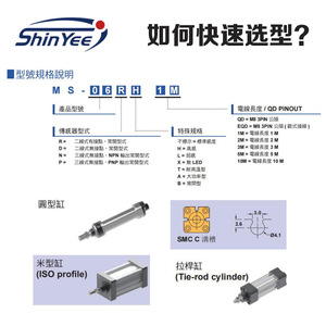 สวิตช์แม่เหล็ก ShinYee รุ่น MS-07 แบบสายเคเบิล สำหรับเซ็นเซอร์ทรงกระบอก - Product Image 1