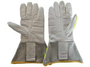 Luvas de trabalho de bombeiro Forro HPPE resistente a cortes Extended Cowhide EVA Shock Absorption para proteção quente do trabalho Amostra grátis - Product Image 4