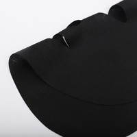 Masque en tissu non tissé noir jetable non compressé pour soins de la peau, hydratant, certifié OEKO-TEX, taille personnalisée