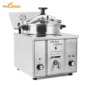 Phoenix commerciale de poulet électrique et gaz friteuses à pression/mini 16l MDXZ-16 friteuse sous vide/autres de machines de casse-croûte