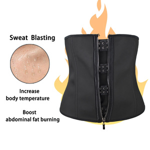 Drop Ship 9 Steel Os Removal Hook Zipper Belly Slimming Wrap Belt Plus Size Latex Fat Lose Reducing Women Waist Trainer - Product Image 5