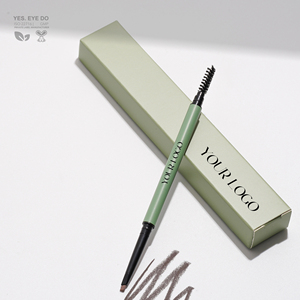 <span class=keywords><strong>Crayon</strong></span> à sourcils marron double embout, pointe biseautée, waterproof, couleur pastel, pour marque privée personnalisée - Product Image 1