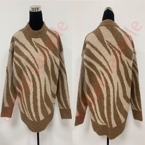 Pull en tricot à imprimé <span class=keywords><strong>zèbre</strong></span>, col rond, chaud pour l'hiver, pour femme, vente en gros, marque privée - Product Image 5