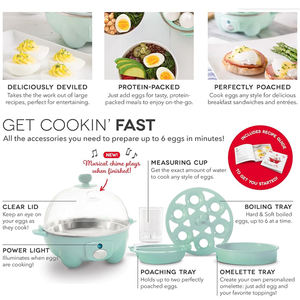 <span class=keywords><strong>Cuiseur</strong></span> à œufs rapide QANA, capacité de 6 œufs, <span class=keywords><strong>cuiseur</strong></span> à œufs électrique pour œufs durs, œufs pochés, œufs à la crème - Product Image 4
