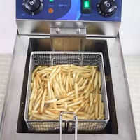 Penggorengan Listrik Industri Tangki Ganda Stainless Steel 6L+6L