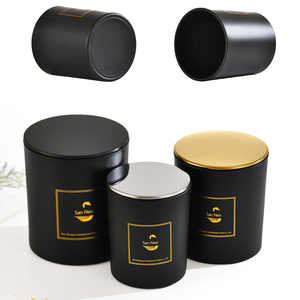 China Wholesale Competitive Price 10oz Candle Jar Luxury <strong>Glass</strong> Candle <strong>Container</strong> With Metal Lid - Product Image 5