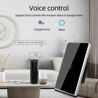 Interrupteur intelligent 1 2 3 4 voies sans fil neutre, compatible Alexa et Google Home, interrupteur tactile Wi-Fi Tuya pour maison connectée