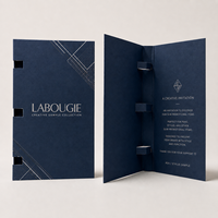 Carte de présentation pliable personnalisée pour emballage cosmétique, carte de présentation en carton pour rouge à lèvres, brillant à lèvres, parfum