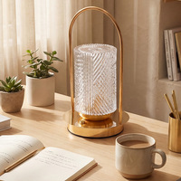 Lampe d'ambiance portable, lampe de chevet pour chambre à coucher, éclairage d'ambiance créatif de luxe, commande tactile, lampe de table, camping en plein air