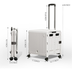 New Trends Foldable Shopping Cart Multifunction Stair Climbing Collabsible <b>Trunk</b> Trolley with Wheels for Outdoor Picnic - Product Image 4