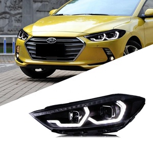 โคมไฟดัดแปลงอัพเกรดสำหรับ Elantra 2016-2019, ชุดประกอบไฟหน้า LED ไฟวิ่งกลางวันสัญญาณไฟเลี้ยวน้ำเลนส์สองเลนส์ซีนอน - Product Image 2