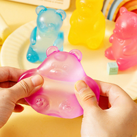 Nouveaux jouets anti-stress en forme d'ours gélifiés texturés en maltose, expédition directe d'usine