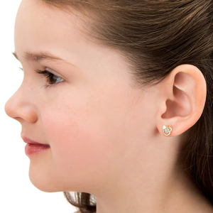 Joyería Infantil al por Mayor, <span class=keywords><strong>Pendientes</strong></span> de Ratón de Dibujos Animados con Circonita Cúbica, <span class=keywords><strong>Pendientes</strong></span> de Ratón de <span class=keywords><strong>Plata</strong></span> de Ley 925 para Bebés - Product Image 4