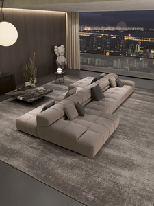 Ensemble de canapés modulaires modernes double face en acier inoxydable, revêtement en tissu, éponge, design mobile dos à dos, pour <span class=keywords><strong>appartement</strong></span> et hôtel - Product Image 4