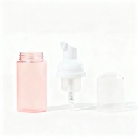 Bouteille à pompe en plastique transparente personnalisée de 40 ml, 50 ml, 60 ml, pour cosmétiques, nettoyant facial, mousse, bouteilles de mousse