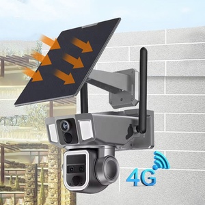 4MP 10X Zoom Wifi 4G H.265 <span class=keywords><strong>Wi</strong></span> Fi fotocamera solare 4 schermo Dual Linkage energia solare PTZ telecamera di rete telecamera solare - Product Image 2