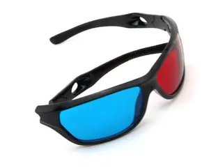 High Quality Red Blue Plasma Plastic 3D Glasses TV Movie Dimensional Anaglyph Framed 3D Vision Glasses