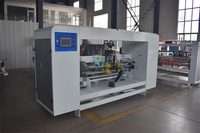 Máquina Automática para Plegar y Encolar Cajas de Cartón, Selladora de Cajas de Cartón Corrugado de Alta Velocidad con Contador
