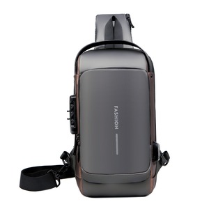 Custom Men's Fashion Waterproof Anti-Theft Nylon Zipper <b>Chest</b> Shoulder Bag USB Portable Travel Messenger Cross Body Sling All - Product Image 4