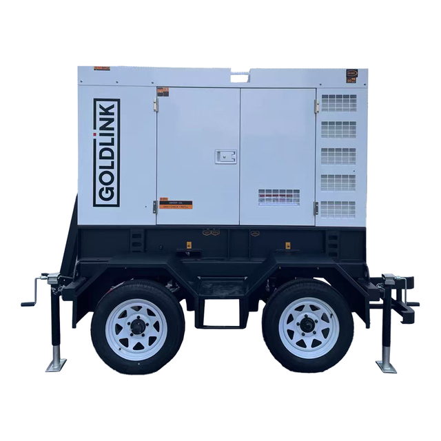 30kva 24KW 3 Phase Super Silent Water Cooled Trailer Diesel Generator with Stamford Alternator for Power Plant