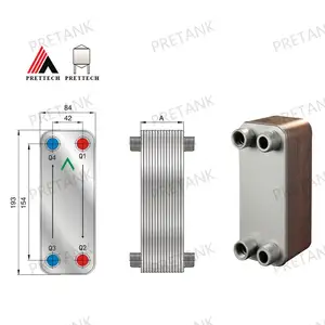 BPHE Refrigerant Brazed Plate Heat Exchanger For HVAC