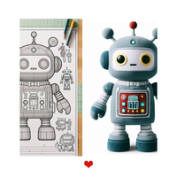 ODM OEM Custom AI Design Plüsch Roboter niedlich Gefüllte Anime Puppe als Geschenk