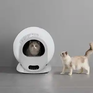 Inodoro para mascotas Suministros para gatos Aplicación de control remoto Inodoro para gatos Autolimpieza Caja de arena Robot Gato automático