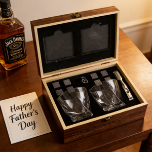 男性用ウイスキーギフトセットクリスタルウイスキーガラスとウイスキーストーンノベルティプロモーションギフトセット在庫あり - Product Image 3