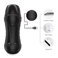 Männliches Sexspielzeug Automatischer Masturbator mit 10 Vibrations- und Saugmodi Penispumpe Stroker Taschenmuschi mit 3D-Textur