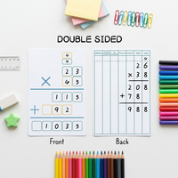 Ensemble de tableau blanc effaçable à sec pour enfants pour pratiquer l'addition soustraction Multiplication Division autocollants magnétiques en forme d'aimant en caoutchouc