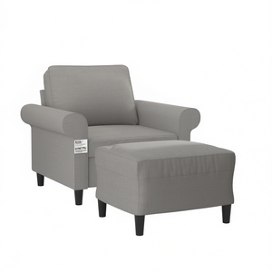 Canapé gris avec repose-pieds modèle D0100H77XKJ pour salon - Product Image 1