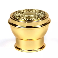 Tapa de Lujo para Botella de Perfume de Zamak, 15 mm, Metal Dorado, Aleación de Zinc, con Logotipo