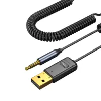 Penerima Pemancar Bluetooth Ultra Mini, Audio Nirkabel 2 IN 1 3.5Mm USB Aux Music Adapter untuk Speaker Mobil PC TV