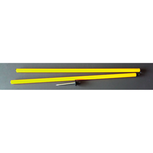 Barre de saut en PVC démontable Barret 170 cm 25 mm avec pointe amovible jaune, équipement d'athlétisme - Product Image 1