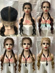 Africa Synthetic Braiding Hair Perruque Braids Moins <strong>Cher</strong> Synthetic Lace Braided Cornrow <strong>Wig</strong> - Product Image 5