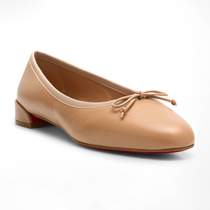 Zapatos de Baile de Tacón Cuadrado para Mujer, Estilo <span class=keywords><strong>Bailarina</strong></span>, Color Nude, Otoñales, Cómodos, con Suela Antideslizante, Plegables, Parte Superior de Cuero Genuino - Product Image 1