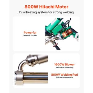 Pistolet de soudage manuel en plastique 800W 120V pour le soudage du polyéthylène - Product Image 3