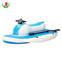 Jet ski gonflable électrique pour enfants et adultes, bateau à moteur flottant pour piscine, jouet d'amusement aquatique