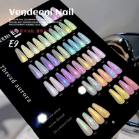 Nouveau Gel UV 2025 Effet Coquillage Perlé, Nacre Aurore, Paillettes Fines, Soie et Satin, Bouteille LED, Tendance Internet Vandeeni