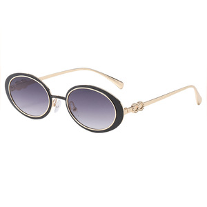Gafas de sol ovaladas con montura completa, lentes degradadas, protección solar UV400, moda, unisex, para adultos - Product Image 4