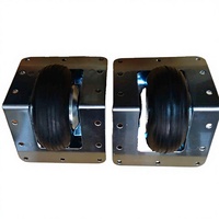 Roues pivotantes verrouillables en PU rouge de 4 pouces pour caisses de transport |   Roulettes pivotantes anti-usure robustes, capacité de charge de 150 kg, rotation à 360°
