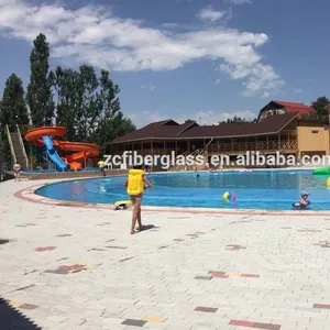 Resort Outdoor Curve und Straight Fiberglas Pool Wasser rutsche für Erwachsene und Kinder